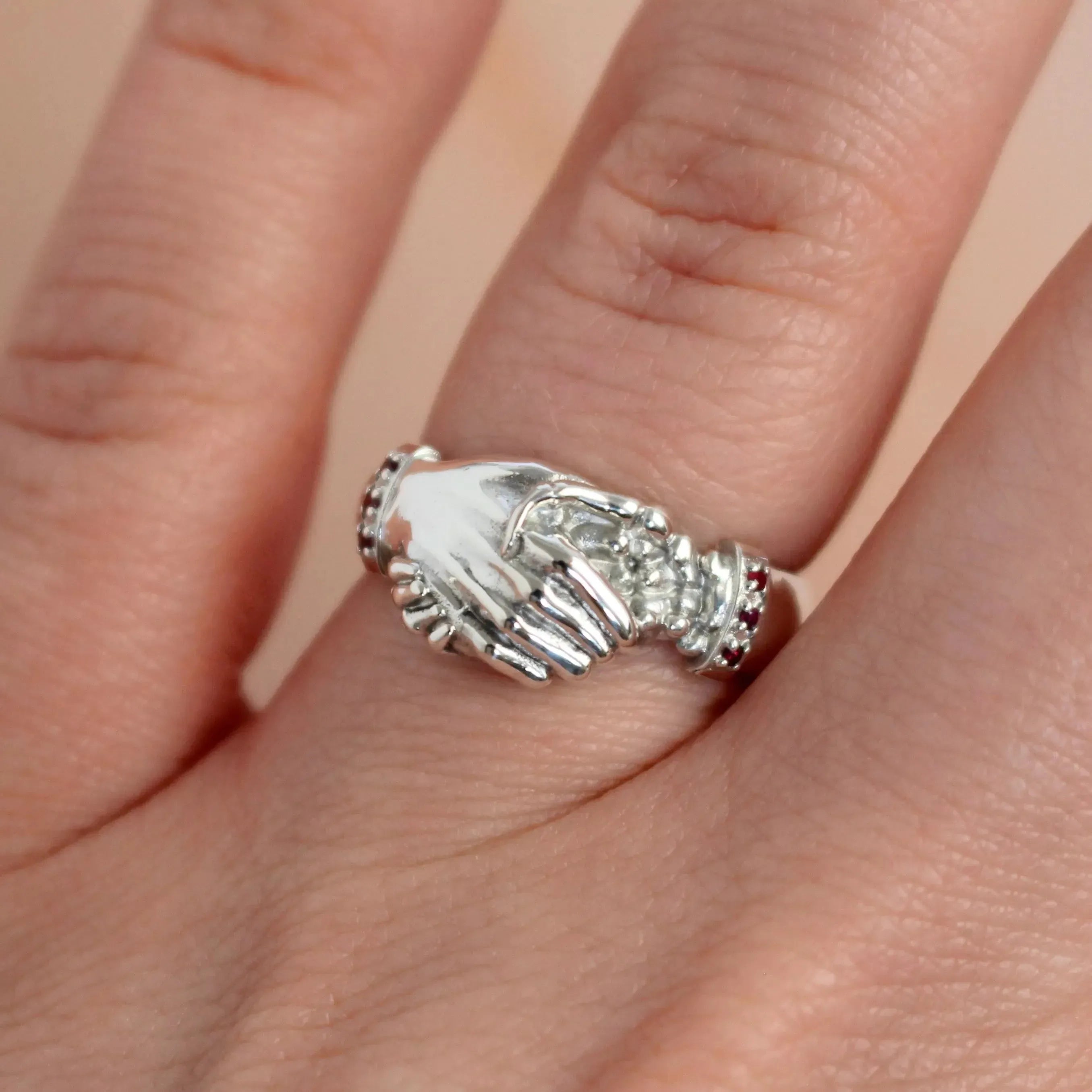 White Rose Gold Claddagh Ring